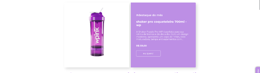 shaker pro coqueteleira 700ml - wp